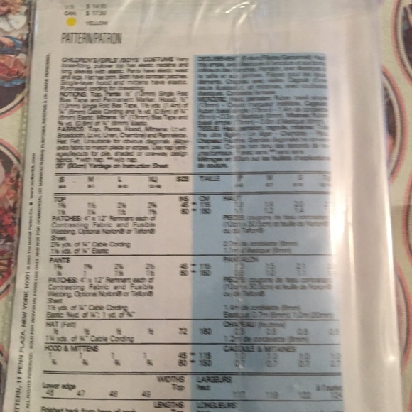 Butterick Sewing pattern childrens scarecrow - Picture 2 of 2